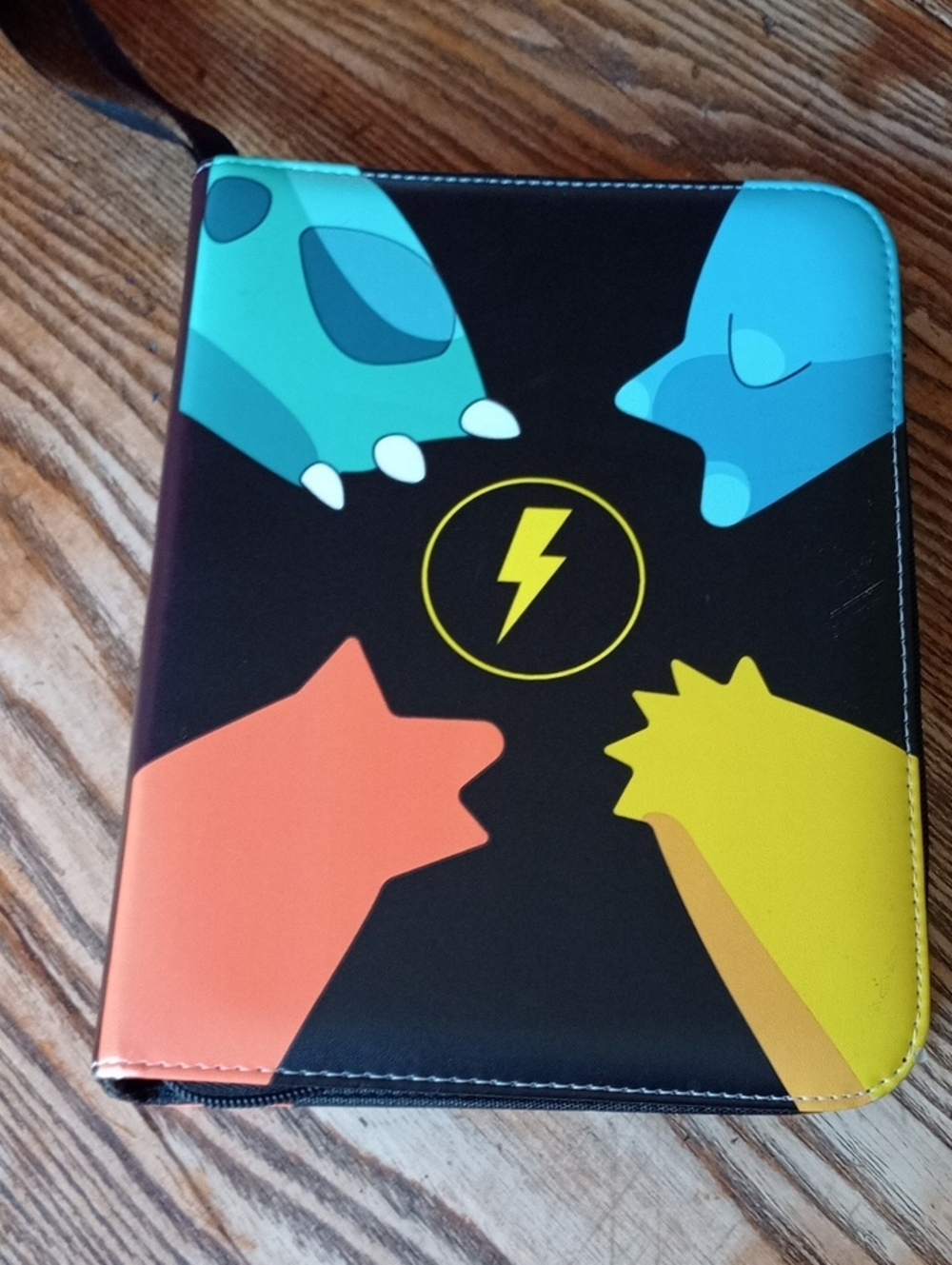 Pokemon Black Zip Case with Cards